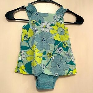 Carter's Baby Romper in Teal, Blue, and Yellow